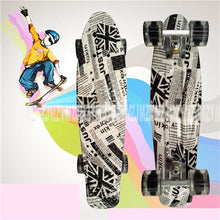 Load image into Gallery viewer, 19 Colors 22" inch Cruiser Skateboard Mini Plastic Skate Board Retro Longboard Outdoor Adult/Children Graphic Printed Skate