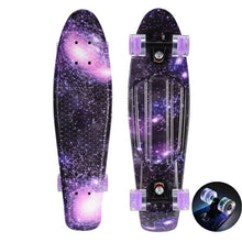 Load image into Gallery viewer, CHI YUAN 27 Inch Cruiser Skateboard Penny Board Longboard Retro Plastic Skate Board Graphic Series Galaxy Dream Starry
