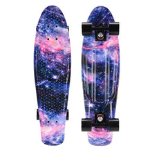 Load image into Gallery viewer, CHI YUAN 27 Inch Cruiser Skateboard Penny Board Longboard Retro Plastic Skate Board Graphic Series Galaxy Dream Starry