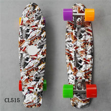 Load image into Gallery viewer, 22" inch Cruiser Skateboard Mini Plastic Skate Board Retro Longboard Outdoor Adult/Children Graphic Galaxy Starry Printed Skate