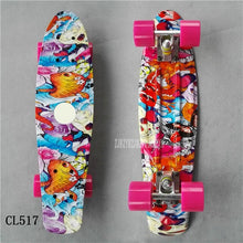 Load image into Gallery viewer, 22" inch Cruiser Skateboard Mini Plastic Skate Board Retro Longboard Outdoor Adult/Children Graphic Galaxy Starry Printed Skate