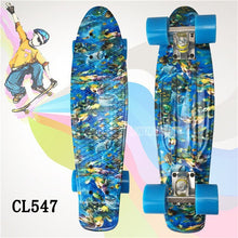 Load image into Gallery viewer, 22" inch Cruiser Skateboard Mini Plastic Skate Board Retro Longboard Outdoor Adult/Children Graphic Galaxy Starry Printed Skate