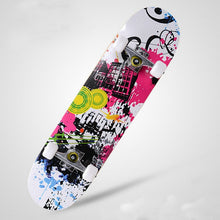 Load image into Gallery viewer, 31inches Adult & Kids Double Rocker Skateboard Complete Skateboard Skate Board Street Dancing Skateboard Maple Deck Board
