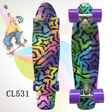 Load image into Gallery viewer, 22 inch Mini Skateboard Cruiser Board 22" Retro Longboard Skate Long Board For Kids Child Small Skateboarding Peny Board