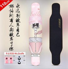 Load image into Gallery viewer, 4 Wheels Maple Complete Longboard Skateboard Street Dancing Long Board Adult Youth Skate Longboard 110/120cm