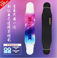 Load image into Gallery viewer, 4 Wheels Maple Complete Longboard Skateboard Street Dancing Long Board Adult Youth Skate Longboard 110/120cm