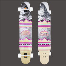 Load image into Gallery viewer, 117cm 4 Wheels Road Dancing Longboard Deck Professional Fiberglass Skateboard Drop Downhill Skate Longboard For Kinds Adults