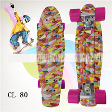 Load image into Gallery viewer, 19 Colors 22&quot; inch Cruiser Skateboard Mini Plastic Skate Board Retro Longboard Outdoor Adult/Children Graphic Printed Skate