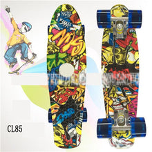 Load image into Gallery viewer, 19 Colors 22&quot; inch Cruiser Skateboard Mini Plastic Skate Board Retro Longboard Outdoor Adult/Children Graphic Printed Skate