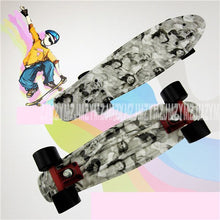 Load image into Gallery viewer, 19 Colors 22&quot; inch Cruiser Skateboard Mini Plastic Skate Board Retro Longboard Outdoor Adult/Children Graphic Printed Skate