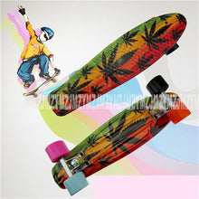 Load image into Gallery viewer, 19 Colors 22&quot; inch Cruiser Skateboard Mini Plastic Skate Board Retro Longboard Outdoor Adult/Children Graphic Printed Skate