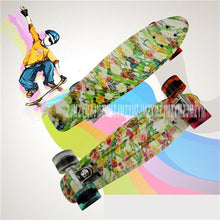 Load image into Gallery viewer, 19 Colors 22&quot; inch Cruiser Skateboard Mini Plastic Skate Board Retro Longboard Outdoor Adult/Children Graphic Printed Skate