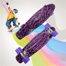 Load image into Gallery viewer, 19 Colors 22&quot; inch Cruiser Skateboard Mini Plastic Skate Board Retro Longboard Outdoor Adult/Children Graphic Printed Skate