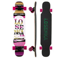 Load image into Gallery viewer, Adult four-wheel skateboard double pull rod maple skateboard 5-inch long board road board skateboard