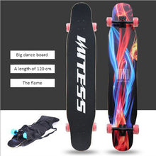 Load image into Gallery viewer, 120cm Skateboard long board adult beginners brush street dancing board boys and girls double warped sound skateboard