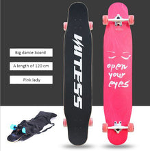 Load image into Gallery viewer, 120cm Skateboard long board adult beginners brush street dancing board boys and girls double warped sound skateboard