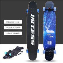 Load image into Gallery viewer, 120cm Skateboard long board adult beginners brush street dancing board boys and girls double warped sound skateboard