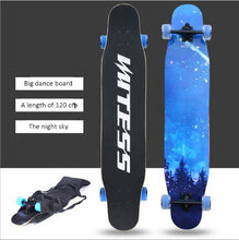 Load image into Gallery viewer, 120cm Skateboard long board adult beginners brush street dancing board boys and girls double warped sound skateboard