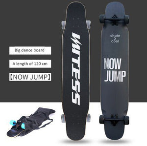 120cm Skateboard long board adult beginners brush street dancing board boys and girls double warped sound skateboard