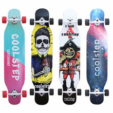 Load image into Gallery viewer, COOLSTEP Complete Dancing Long board Skateboard Downhill Longboard Deck Freestyle Street Road Skate Longboard 4 Wheels