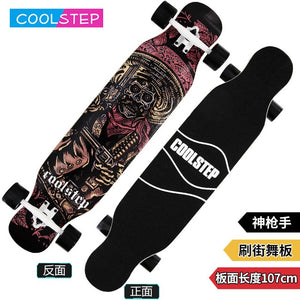 COOLSTEP Complete Dancing Long board Skateboard Downhill Longboard Deck Freestyle Street Road Skate Longboard 4 Wheels