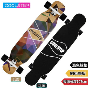 COOLSTEP Complete Dancing Long board Skateboard Downhill Longboard Deck Freestyle Street Road Skate Longboard 4 Wheels