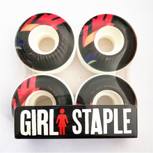 Load image into Gallery viewer, USA Brand 4PCS Skateboard Wheels 51/52/53/54/55/56mm Skate Wheel Hot Sale 101A PU Wheels for Skateboarding Truck Accessories