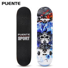 Load image into Gallery viewer, PUENTE 31-Inch U-Shaped Transverse Skateboard 7-Layer Maple Wood Deck Skate Board With T-Shape Tool For Kids Adults Beginners