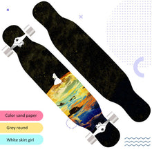 Load image into Gallery viewer, 118cm Long board skateboard girls professional brush street road four-wheel skateboard dance board scooter