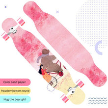 Load image into Gallery viewer, 118cm Long board skateboard girls professional brush street road four-wheel skateboard dance board scooter