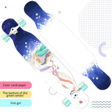 Load image into Gallery viewer, 118cm Long board skateboard girls professional brush street road four-wheel skateboard dance board scooter