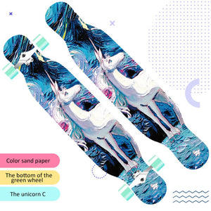 118cm Long board skateboard girls professional brush street road four-wheel skateboard dance board scooter