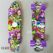 Load image into Gallery viewer, 22&quot; inch Cruiser Skateboard Mini Plastic Skate Board Retro Longboard Outdoor Adult/Children Graphic Galaxy Starry Printed Skate