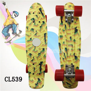 22" inch Cruiser Skateboard Mini Plastic Skate Board Retro Longboard Outdoor Adult/Children Graphic Galaxy Starry Printed Skate