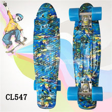 Load image into Gallery viewer, 22&quot; inch Cruiser Skateboard Mini Plastic Skate Board Retro Longboard Outdoor Adult/Children Graphic Galaxy Starry Printed Skate