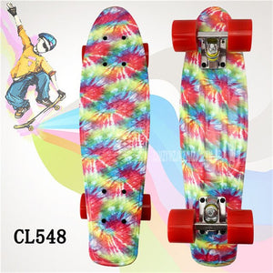 22" inch Cruiser Skateboard Mini Plastic Skate Board Retro Longboard Outdoor Adult/Children Graphic Galaxy Starry Printed Skate