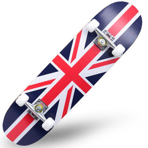 31" Adult & Kids Maple Complete Skateboard Skate Board Double Rocker Skateboard High Speed Drift Skateboard