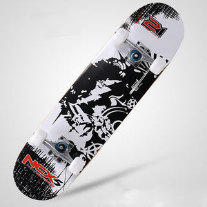 31inches Adult & Kids Double Rocker Skateboard Complete Skateboard Skate Board Street Dancing Skateboard Maple Deck Board