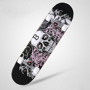 31inches Adult & Kids Double Rocker Skateboard Complete Skateboard Skate Board Street Dancing Skateboard Maple Deck Board