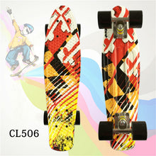 Load image into Gallery viewer, New 22&quot; Cruiser Skateboard Mini Plastic Skate Board For Kids Retro Longboard Graphic Galaxy Starry Printed Skate Penny Board