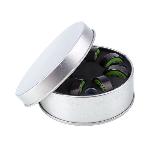 8pcs Skateboard Longboard Roller Skate Bearings with Washer Spacer Kit Black Skateboard Bearings Accessories with Sleeves