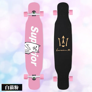 MS414 Dream Ⅰ 117cm/46in Multicolour Printing Griptape Dancing Street Longboard Abec-9 High Speed Chrome Steel Bearing