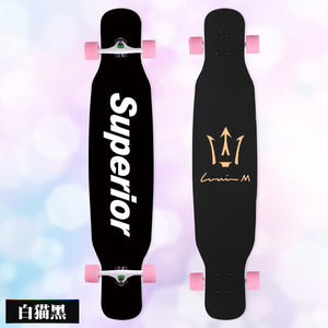 MS414 Dream Ⅰ 117cm/46in Multicolour Printing Griptape Dancing Street Longboard Abec-9 High Speed Chrome Steel Bearing