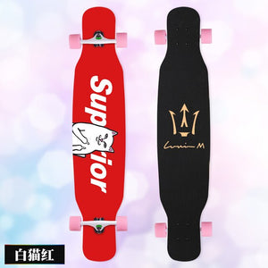 MS414 Dream Ⅰ 117cm/46in Multicolour Printing Griptape Dancing Street Longboard Abec-9 High Speed Chrome Steel Bearing