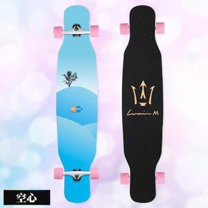 MS414 Dream Ⅰ 117cm/46in Multicolour Printing Griptape Dancing Street Longboard Abec-9 High Speed Chrome Steel Bearing