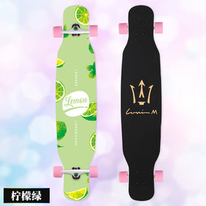 MS414 Dream Ⅰ 117cm/46in Multicolour Printing Griptape Dancing Street Longboard Abec-9 High Speed Chrome Steel Bearing