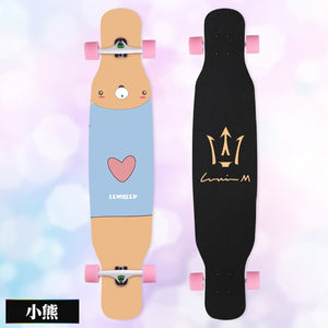 MS414 Dream Ⅰ 117cm/46in Multicolour Printing Griptape Dancing Street Longboard Abec-9 High Speed Chrome Steel Bearing