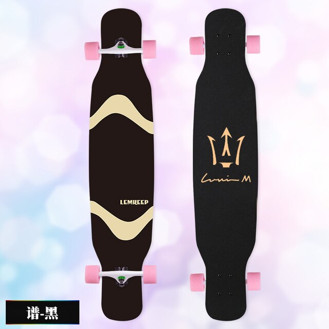 MS414 Dream Ⅰ 117cm/46in Multicolour Printing Griptape Dancing Street Longboard Abec-9 High Speed Chrome Steel Bearing