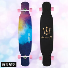 Load image into Gallery viewer, MS414 Dream Ⅰ 117cm/46in Multicolour Printing Griptape Dancing Street Longboard Abec-9 High Speed Chrome Steel Bearing