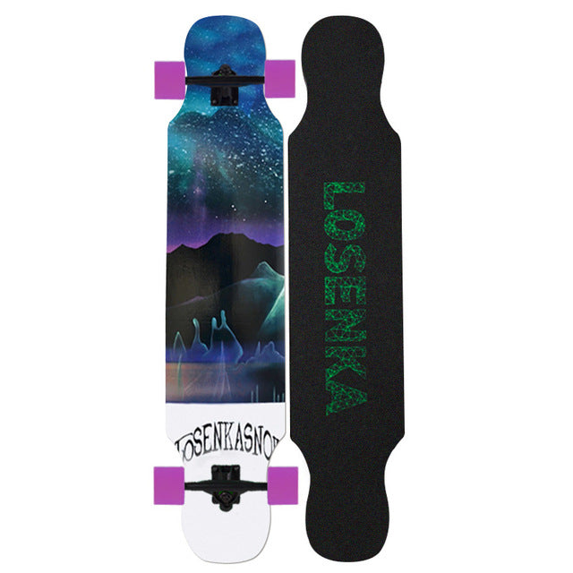 MS406 Short SkateBoard 107cm/42in Maple Skateboard 7in Aluminium Truck 70*51mm Wheel Longboard